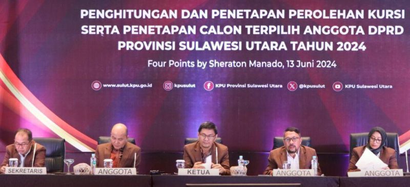 KPU Sulut Gelar Rapat Pleno Terbuka Penetapan Perolehan Kursi dan Calon Terpilih DPRD 2024