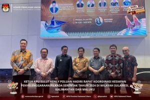 Ketua KPU Sulut Kenly Poluan Hadiri Rakor Persiapan Pilkada Serentak 2024 di Makassar