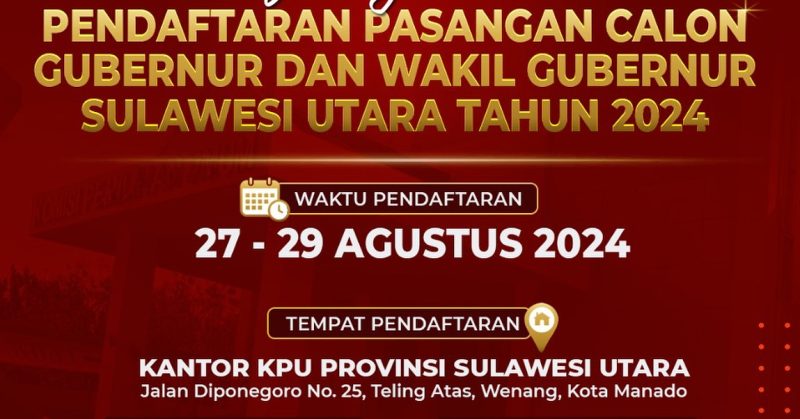 Simak Daftar Lengkap Paslon yang Terdaftar di KPU se-Sulawesi Utara