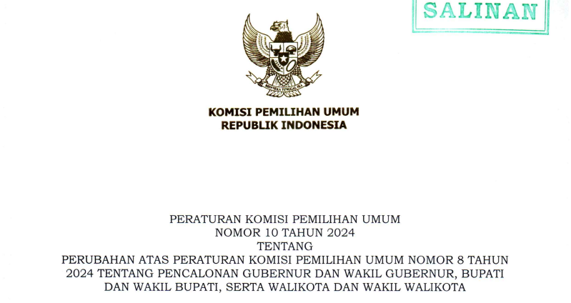 Ditetapkan 25 Agustus, Ini Aturan Baru KPU Untuk Pencalonan Kepala Daerah