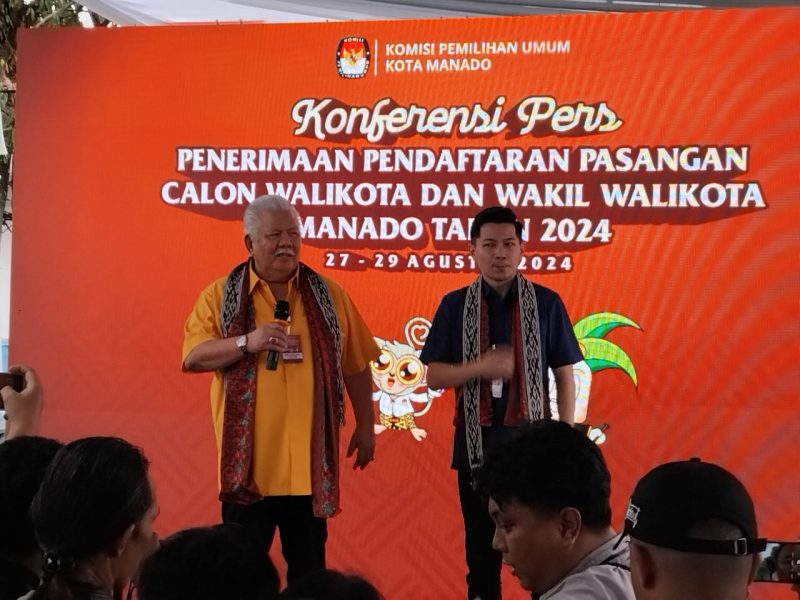 Imba dan Ivan Resmi Mendaftar di KPU Manado, Janji Bawa Perubahan Lewat Slogan ‘BERIMAN’