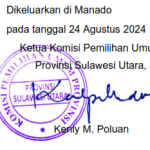 a. Alamat email 
: pencalonansulut@gmail.com 
b. Nomor Telephone/Whatsapp : 085299435687 (Novie Runtukahu), 
  
 081245783809 (Endra Paendong), 
 
 085186893499 (Antonius Saragintan), 
 
 085158322290 (Philip Tjiptomo), 
atau dengan datang langsung ke Kantor KPU Provinsi Sulawesi Utara yang beralamat 
di Jalan Diponegoro No. 25, Teling Atas, Wenang, Mahakeret Timur Kecamatan 
Wenang, Kota Manado, Sulawesi Utara. 
Demikian diumumkan untuk diketahui. 