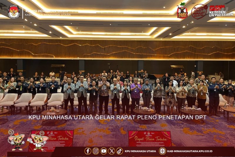 KPU Minut Tetapkan DPT Pilkada Total 167.336 Pemilih Terdaftar