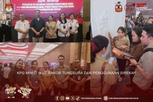 KPU Minut Ikuti Rakor Nasional Bahas Penghitungan Suara dan Penggunaan Sirekap