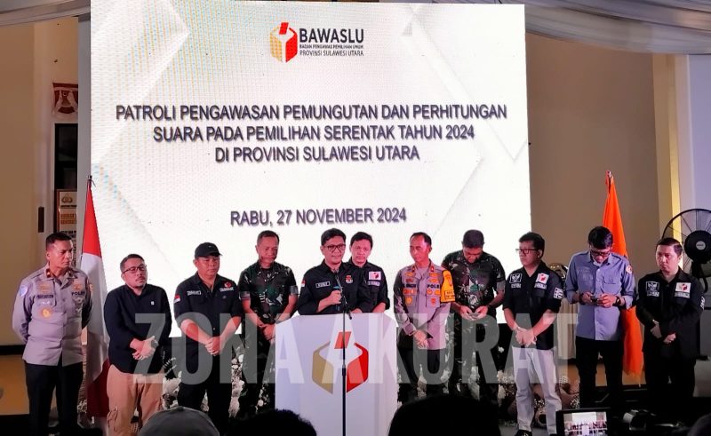 Bawaslu, KPU, dan Forkopimda Lakukan Patroli Pastikan Pemungutan Suara Kondusif di Minut, Bitung, dan Manado