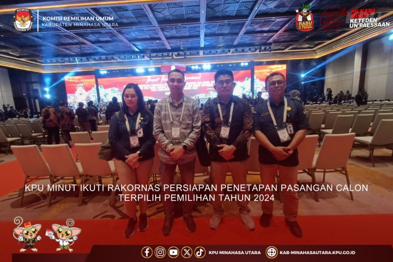 KPU Minut Ikuti Rakor Nasional Persiapan Penetapan Paslon Terpilih di Bali