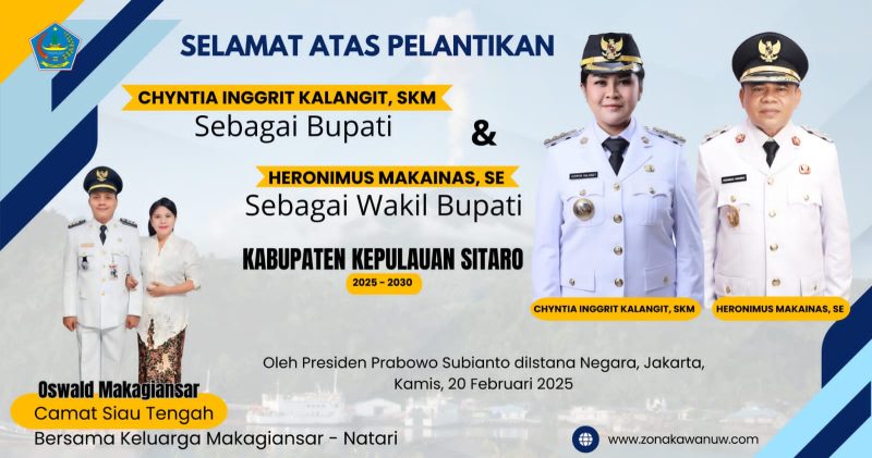 Warga Siau Tengah Sambut Gembira Pelantikan Cinta-Hero sebagai Bupati dan Wakil Bupati Sitaro