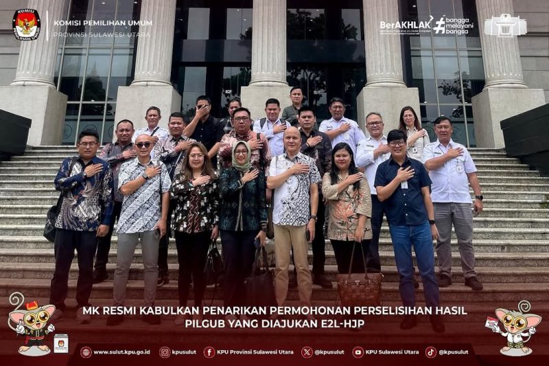 MK Resmi Kabulkan Penarikan Gugatan Sengketa Pilgub Sulut oleh E2L-HJP