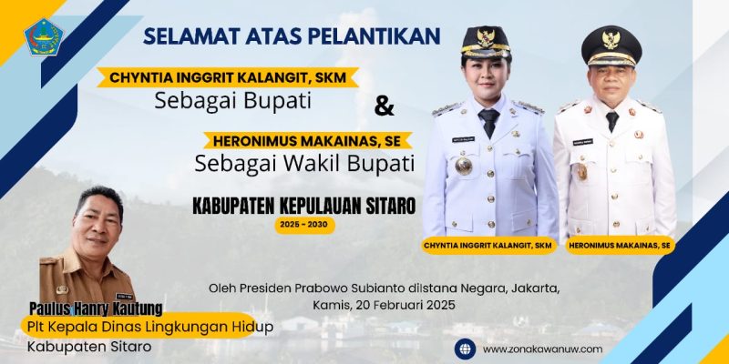 Dilantik Presiden Prabowo, Dinas DLH Sitaro Ucapkan Selamat Kepada Bupati dan Wakil Bupati Terpilih