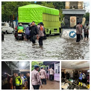 Bantu Warga Terdampak Banjir, Sejumlah Personel Polres Bitung di Kerahkan